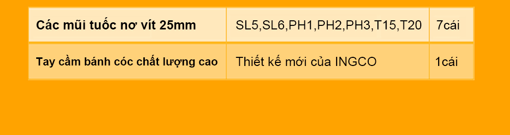 Mô tả Bộ tua vít khóa tự động 7 đầu INGCO AKISD0808 - 5