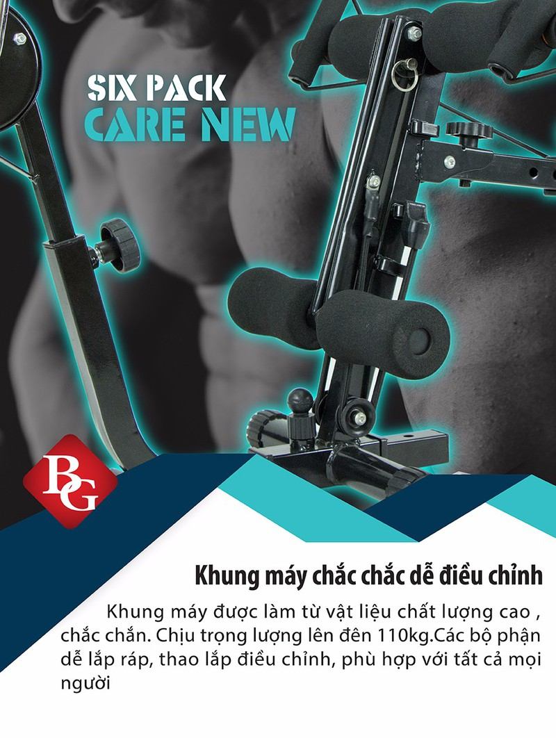 Mô tả BG- Máy tập cơ bụng đa năng SIX PACK CARE KM2018 phối hợp nhiều bài tập, thêm bộ bàn đạp đa năng - 1
