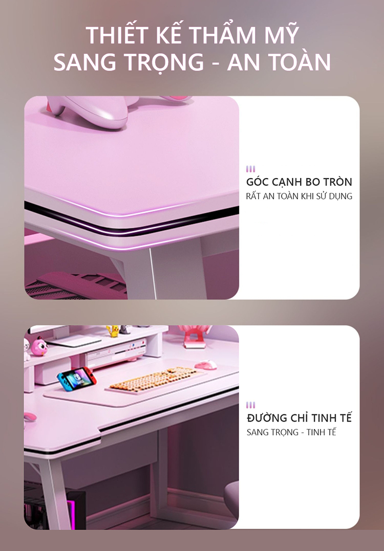 Mô tả Bàn làm việc phong cách gaming mạnh mẽ thương hiệu IGA - GM95 - 7