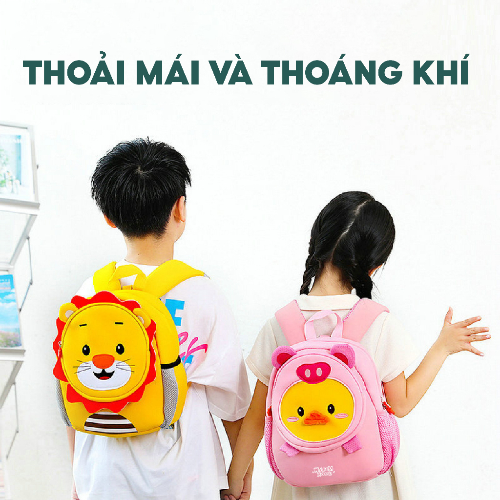 Mô tả Balo cho bé trai bé gái đi học mẫu giáo mầm non 1989KIDS SHOP hình thú đáng yêu,siêu nhẹ 300gram,có dây chống lạc, - 6