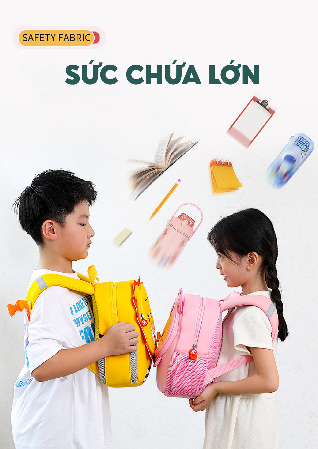 Mô tả Balo cho bé trai bé gái đi học mẫu giáo mầm non 1989KIDS SHOP hình thú đáng yêu,siêu nhẹ 300gram,có dây chống lạc, - 8