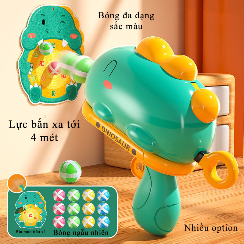 Mô tả Đồ chơi  bóng khủng long KAVY kèm bia mục tiêu xa 8 mét nhiều màu sắc - 1