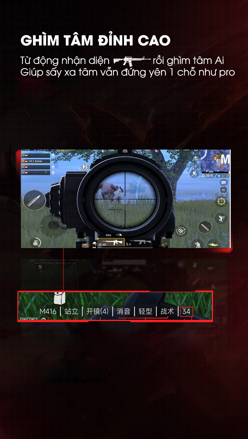 Ghìm tâm AI MEMO MB02 cho PUBG