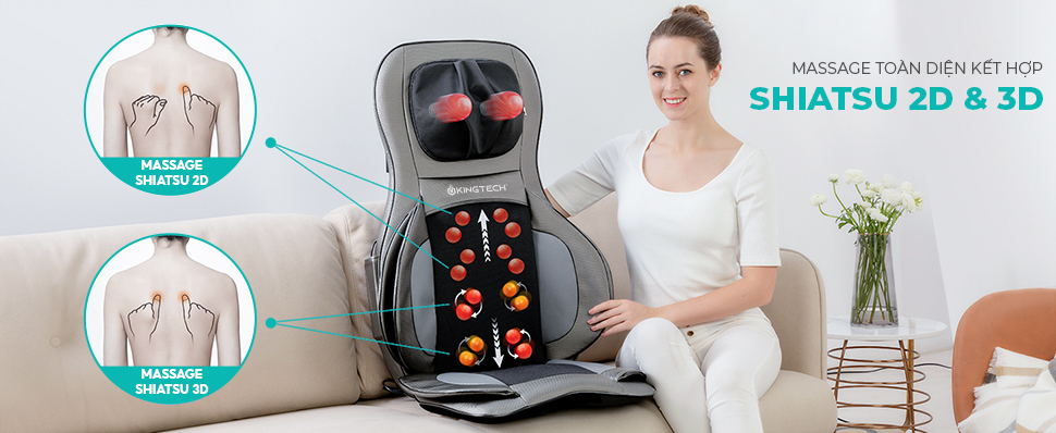 Mô tả Đệm Massage Toàn Thân KINGTECH KC-700 - Mát Xa 3D Chuyên Sâu Cho Lưng, Cổ Gáy - Quà Tặng Cho Bố Mẹ, Sếp, Khách Hàng - 3
