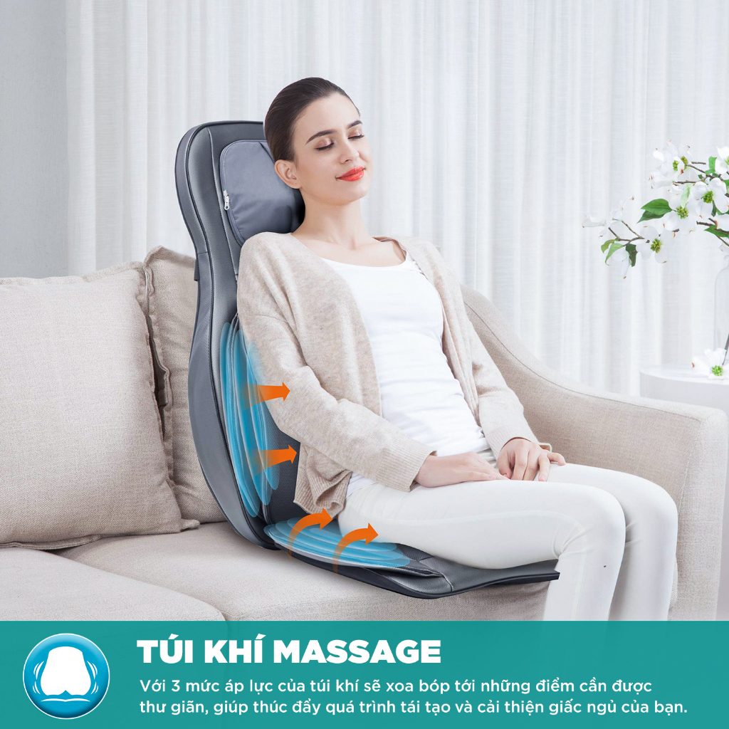 Mô tả Đệm Massage Toàn Thân KINGTECH KC-700 - Mát Xa 3D Chuyên Sâu Cho Lưng, Cổ Gáy - Quà Tặng Cho Bố Mẹ, Sếp, Khách Hàng - 6