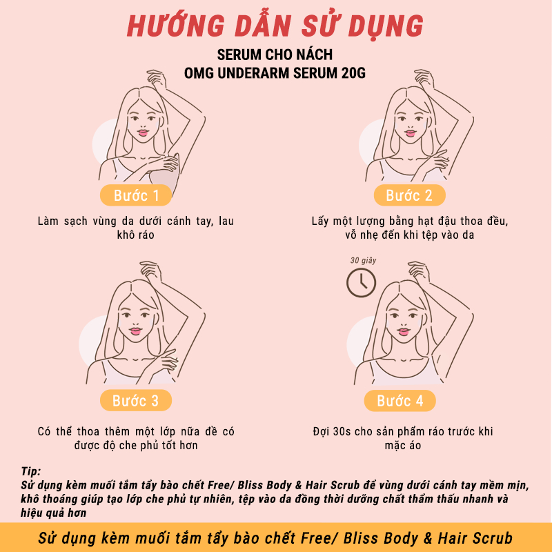 Mô tả Serum nách khử mùi, giảm sần & dưỡng trắng Baresoul Underarm Serum 20g - 1