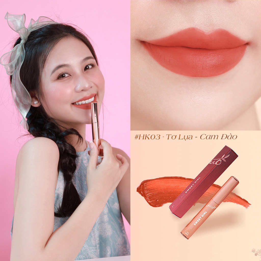 Mô tả Son Kem Bơ Lì Bền màu 8H, Làm Mờ Rãnh Môi GUO 5g - 2