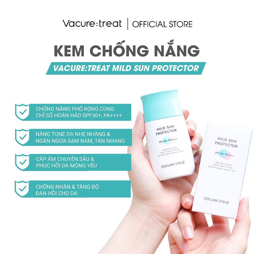 Kem chống nắng Vacure Treat Mild Sun Protector SPF50/PA++++