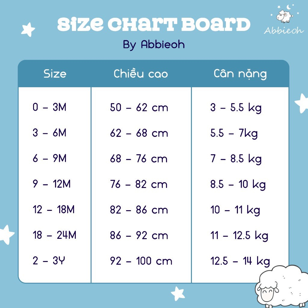 Mô tả Bộ cộc tay cotton sát nách ABBIEOH cách điệu thoáng mái cho bé gái 6-24M BO501 BO523 BO765 - 6