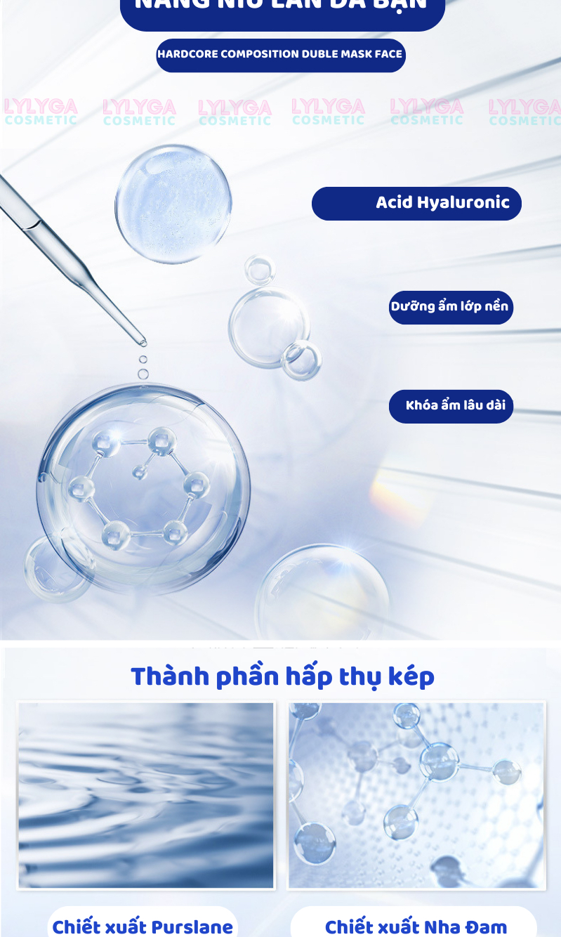 Mặt nạ dưỡng ẩm trắng da mặt HA Maycreate Mask 1 HỘP 20 Miếng mặt nạ ...