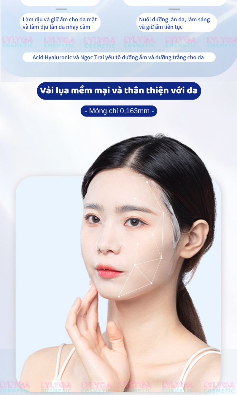 Mặt nạ dưỡng ẩm trắng da mặt HA Maycreate Mask 1 HỘP 20 Miếng mặt nạ ...