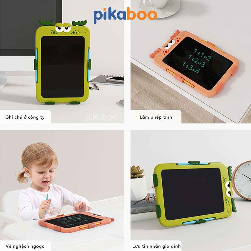 Mô tả Bảng vẽ điện tử tự xóa thông minh LCD cao cấp Pikaboo giúp cho bé tập vẽ và viết, chất liệu an toàn - 3