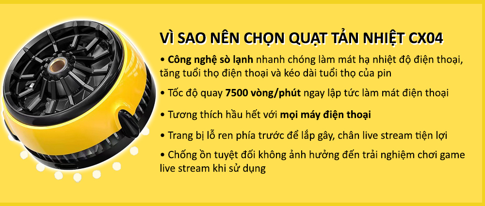 Mô tả Quạt tản nhiệt tái bản MEMO CX04 thế hệ mới từ tính hỗ trợ live stream chơi game giảm giật lag Liên quân FF COD - 1