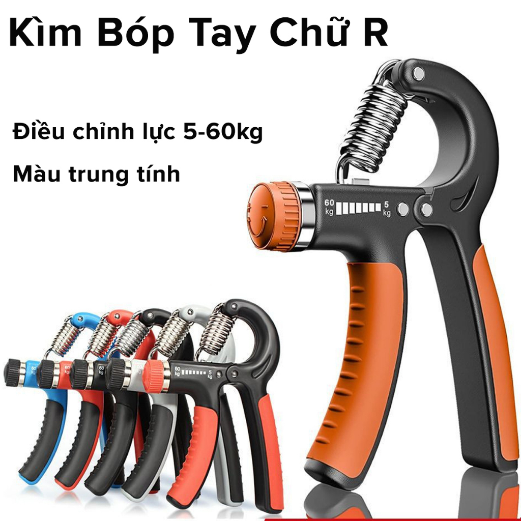 Mô tả Kìm Bóp Tay Tập Lực Cơ Tay Chữ R Đếm Số Dụng Cụ Tập Gym Tại Nhà Điều Chỉnh Lực Từ 5 - 60kg Chọn Màu Cao Cấp Hãng Amalife - 10