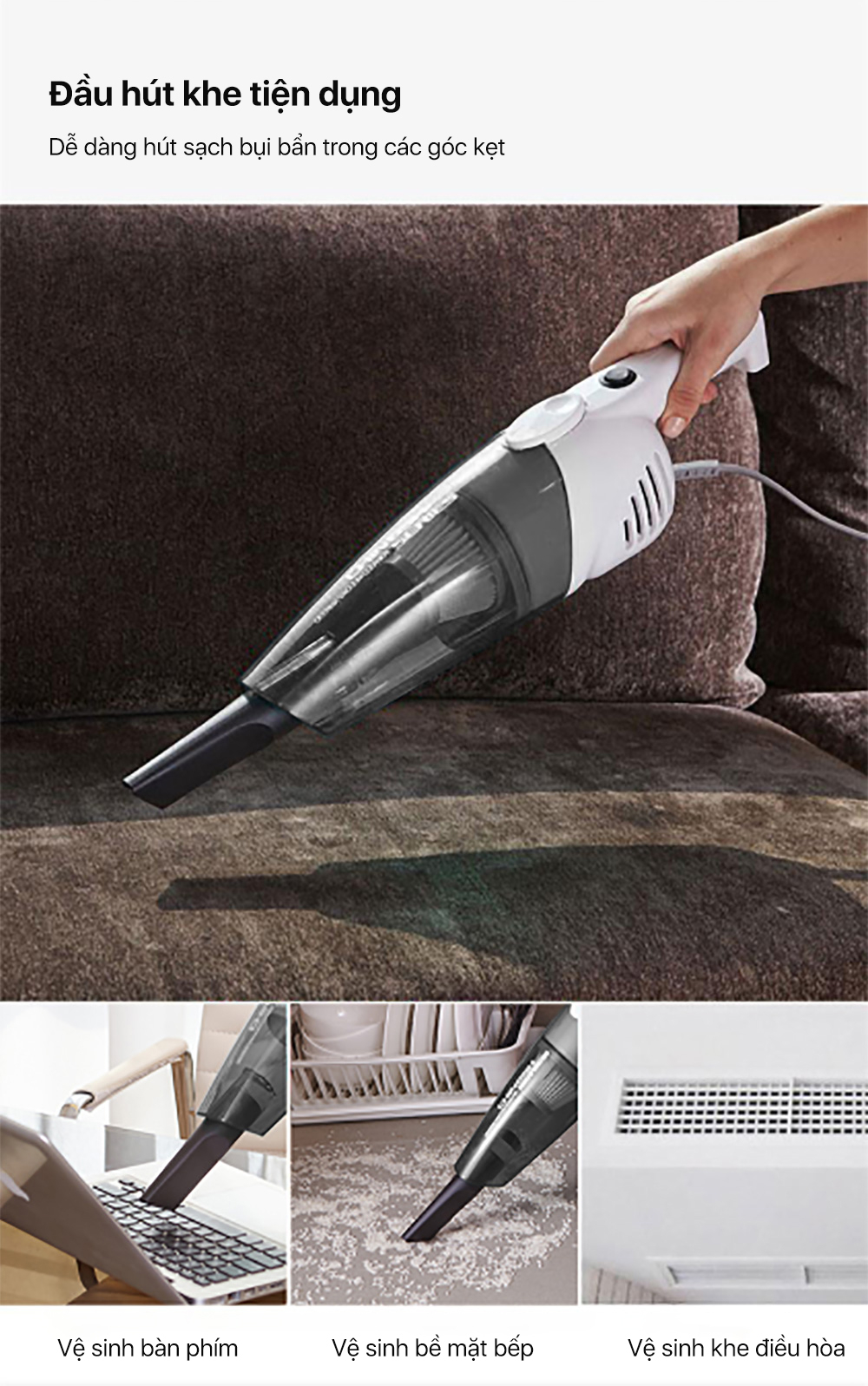 Deerma DX118C hút sofa