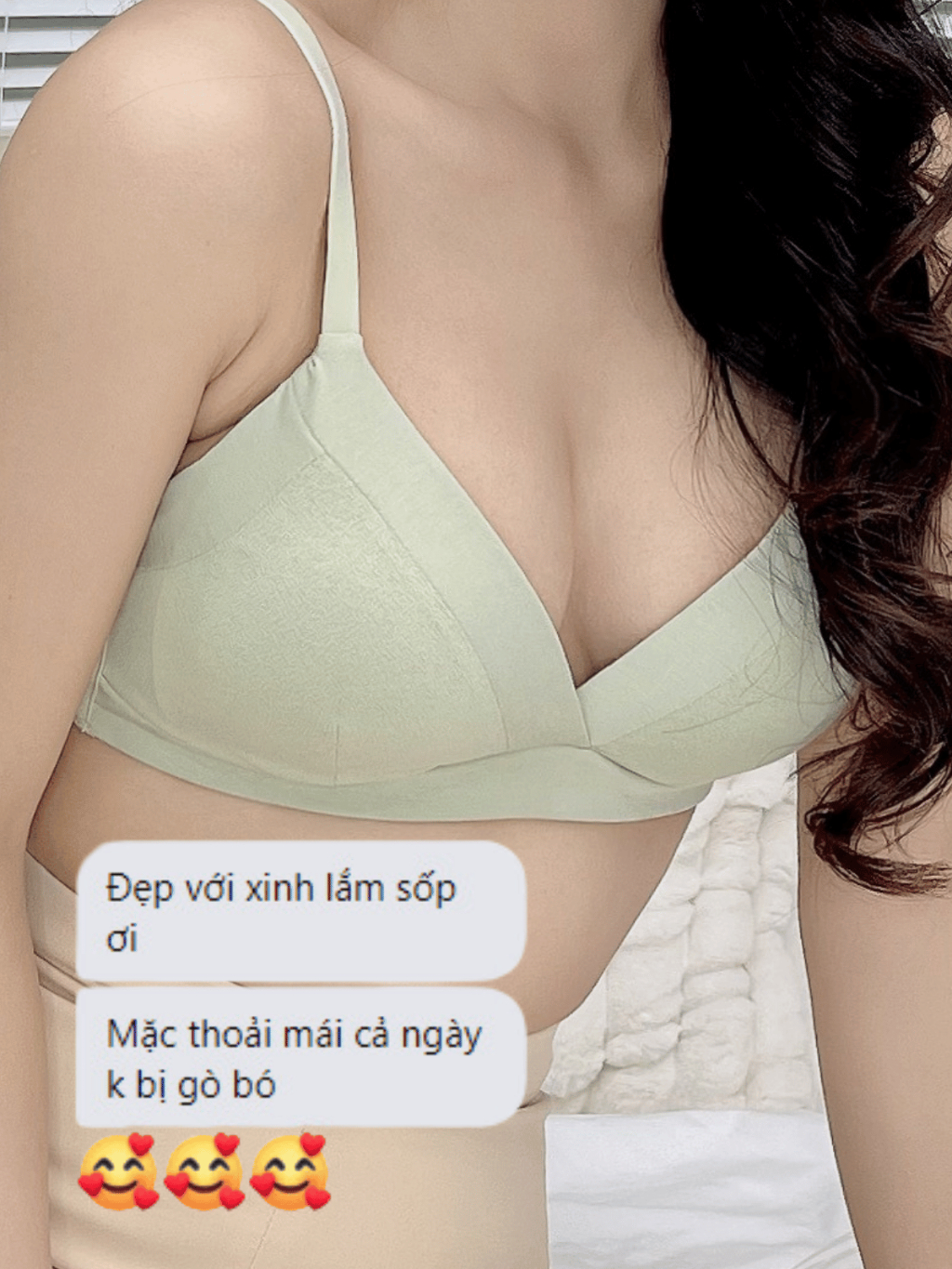 Mô tả Áo ngực nữ không gọng đệm mỏng chưa đến 0,5cm cotton tơ tằm êm ái thoáng mát Venus Charm 8005 - 3
