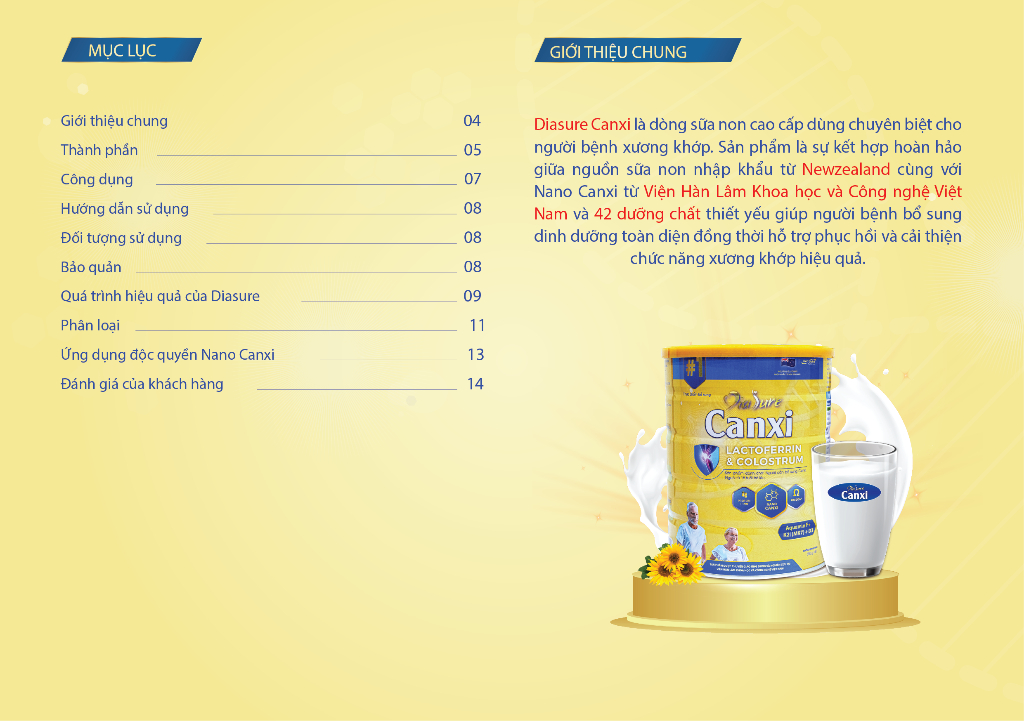 Mô tả Thùng 8 Lon Diasure Canxi 850g, Bổ sung dinh dưỡng, nano canxi phòng chống loãng xương, cải thiện xương khớp - 2