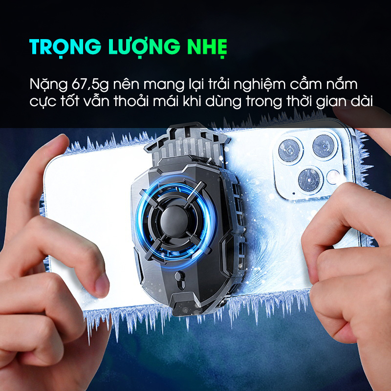 Mô tả Quạt tản nhiệt điện thoại MEMO DLA7 sò lạnh làm mát sâu chống ồn led gaming chơi game liên quân tốc chiến pubg ff mobile - 8