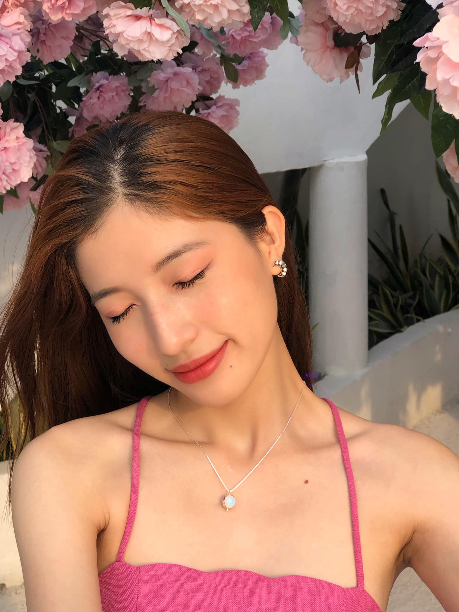 Mô tả Dây Chuyền Khung Bạc 925 Đá Ánh Trăng  Thiên Nhiên Phong Thủy May Mắn Không Kị Mệnh SP002711 Gypsy.lala - 1