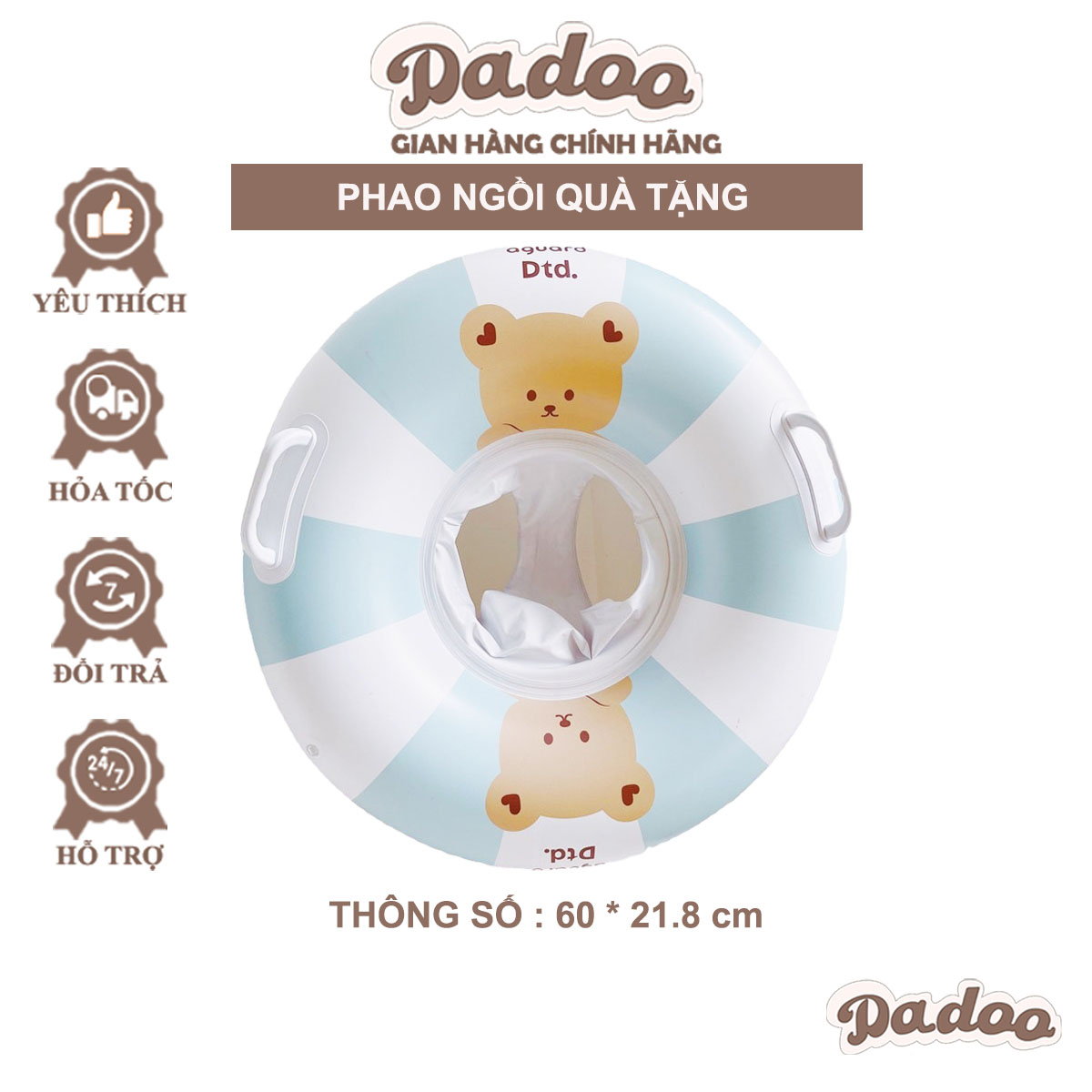Phao Ngồi DADOO Mùa Hè Đi Biển Du Lịch Nhỏ Gọn An Toàn Chính Hãng Chống ...