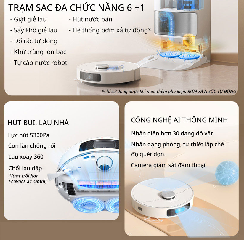 Robot Hút Bụi Lau Nhà Dreame S10/L10S Ultra/S10 Plus Tự đổ rác Tự giặt &  sấy khăn