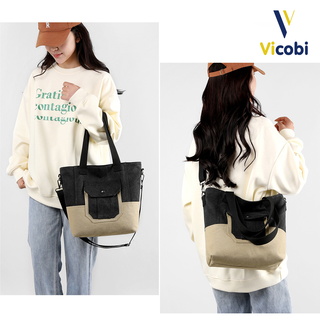 Túi xách nữ vải Canvas Amy Vicobi CV6