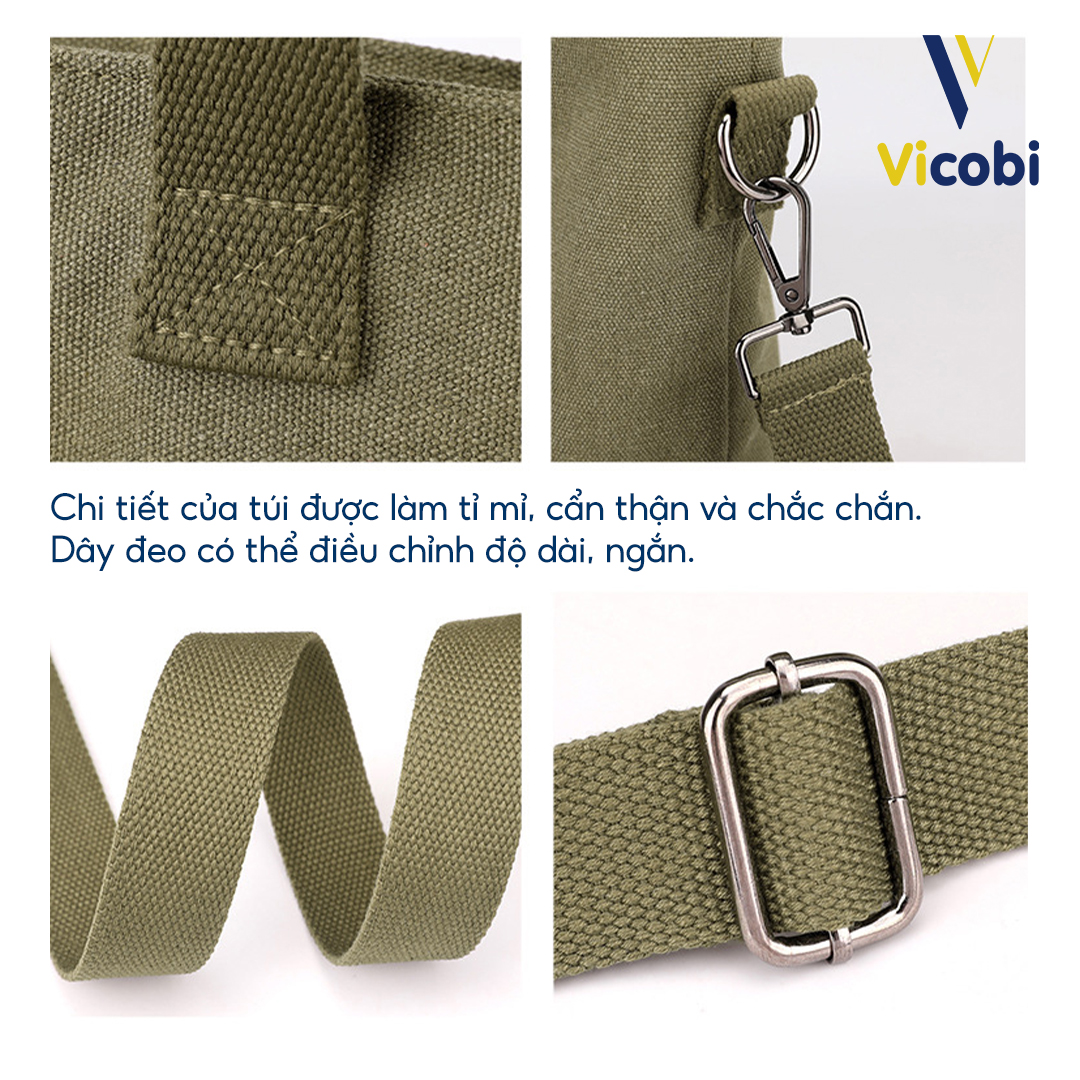 Túi xách nữ vải Canvas Amy Vicobi CV6