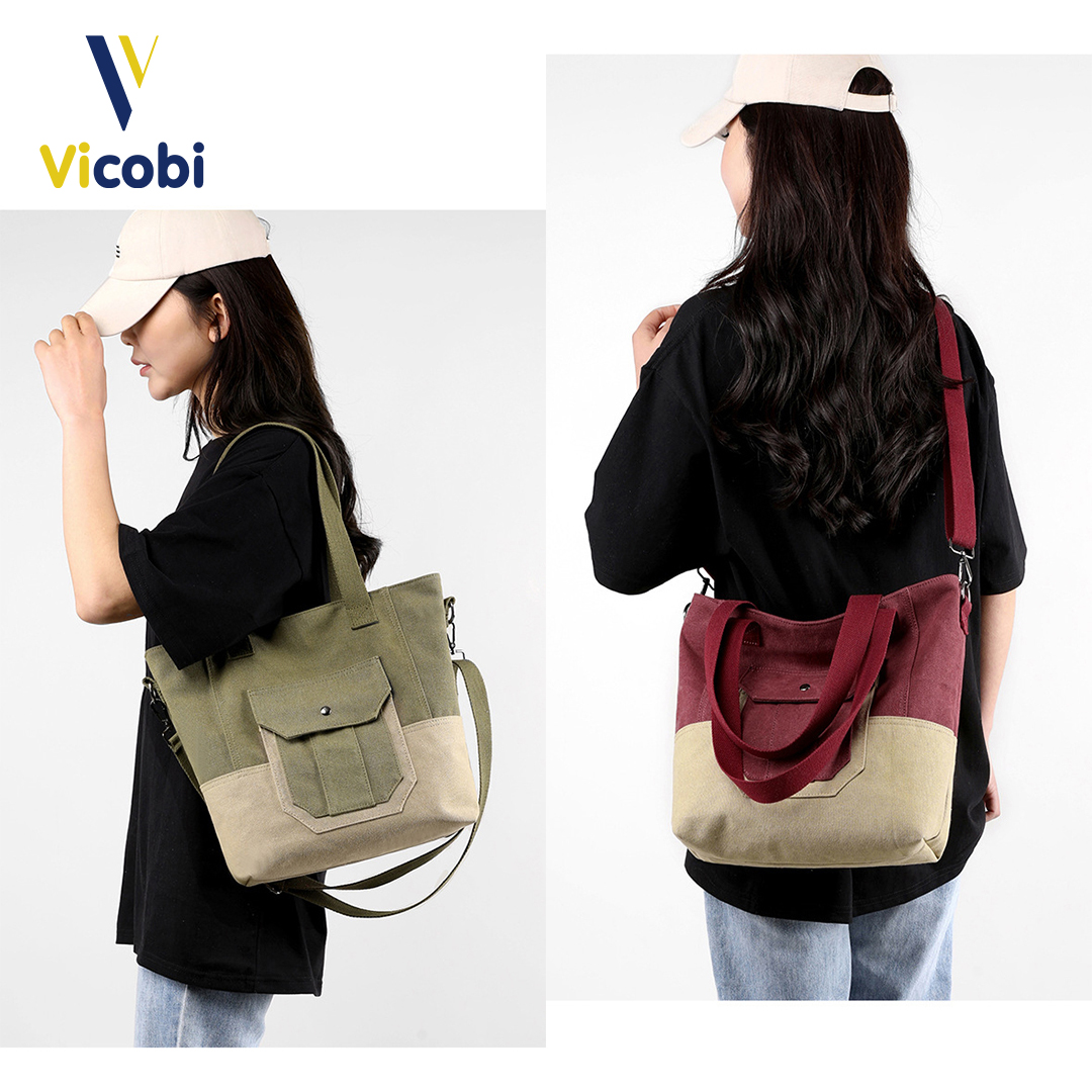 Túi xách nữ vải Canvas Amy Vicobi CV6