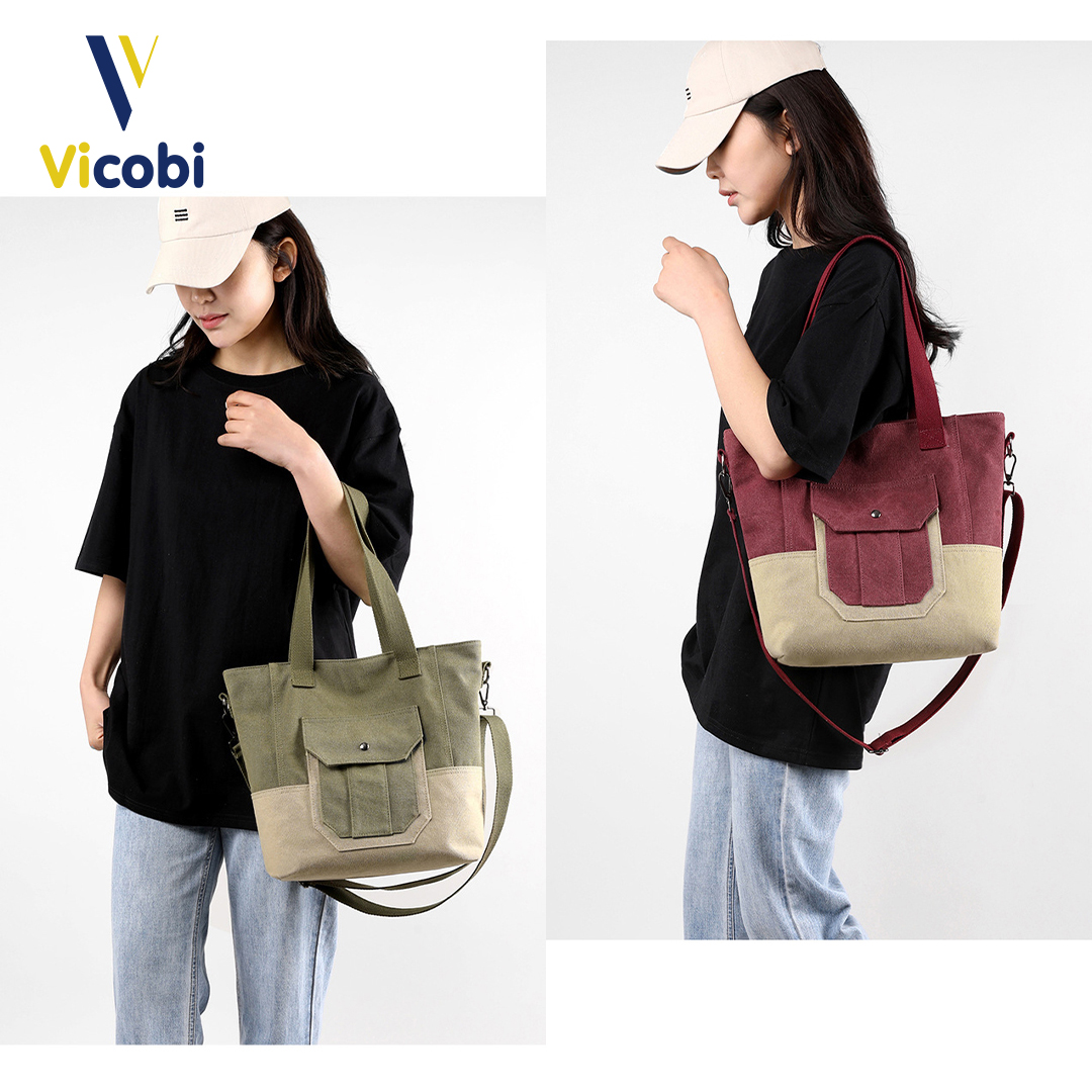 Túi xách nữ vải Canvas Amy Vicobi CV6