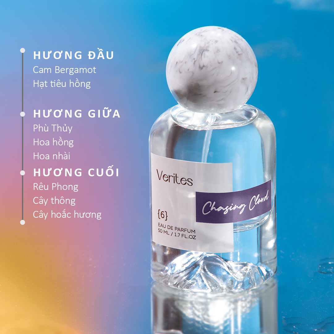 Mô tả Nước Hoa Unisex Verites Chasing Cloud Tươi mới, Phóng Khoáng, Trẻ trung 50ml - 2