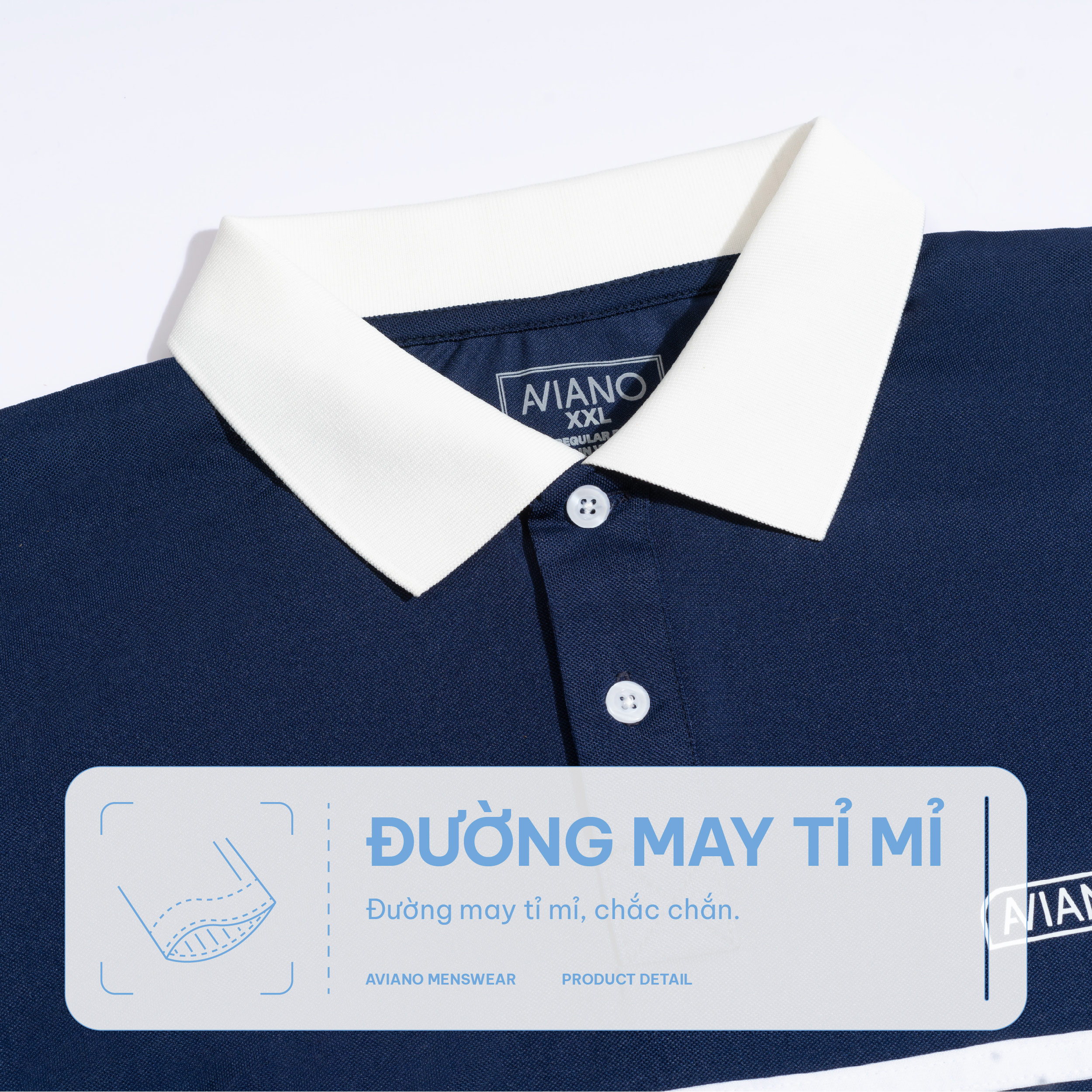 Mô tả Bộ Quần Áo Nam AVIANO Polo Cộc Tay, Bộ Quần Áo Nam Mùa Hè Chất  Liệu Poly Coolmax Thoáng Khí - 6