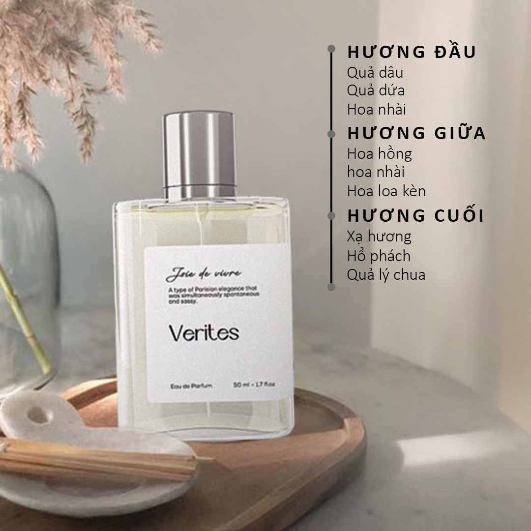 Mô tả Nước hoa Nữ VERITES Joie De Vivre Thanh lịch, Trang nhã, Tinh tế 50ml - 1