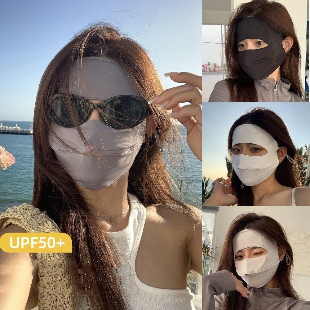Mô tả Khẩu Trang - Taky, Mặt Nạ Vải Lụa Lạnh 2 Lớp Che Phủ Kín Đi Ngoài Trời,  Che Kín Toàn Mặt Trán Chống Tia UV UFP 50+ 7887 - 1