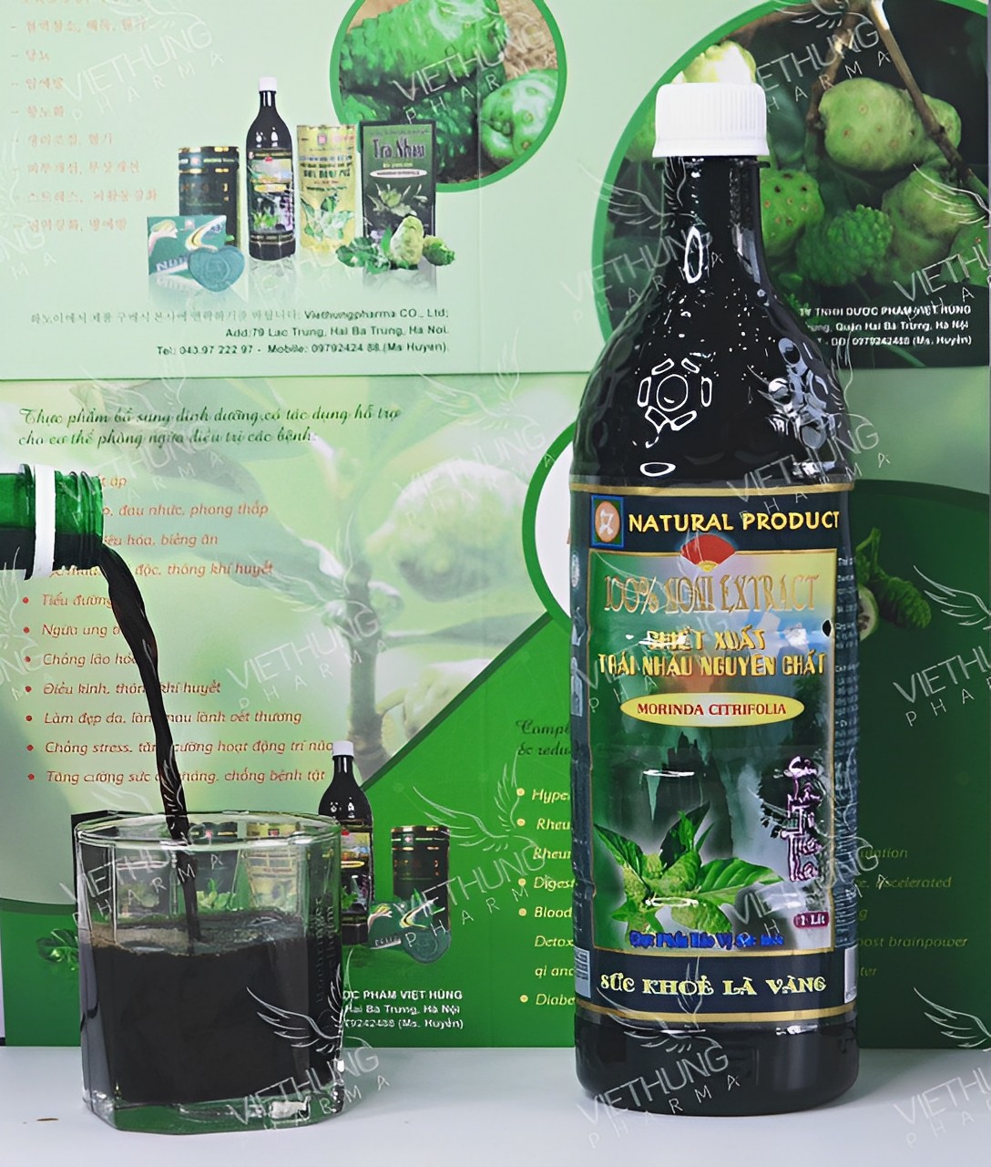Mô tả Nước Cốt Nhàu 100% Nguyên Chất Noni Hương Thanh, Chai 1L - 4