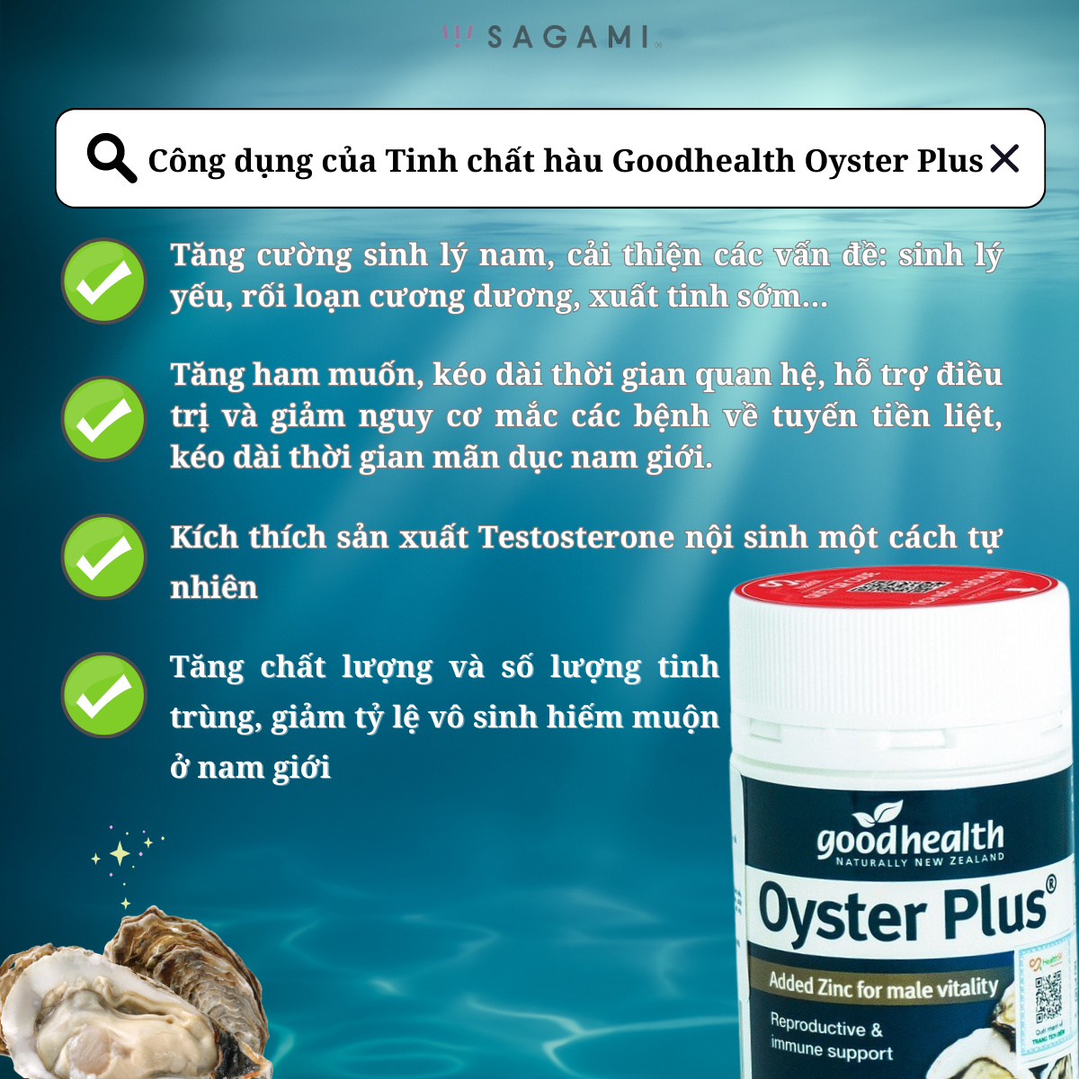 Mô tả Tinh chất hàu Goodhealth Oyster plus – tăng cường sinh lực – 01 hộp - 3