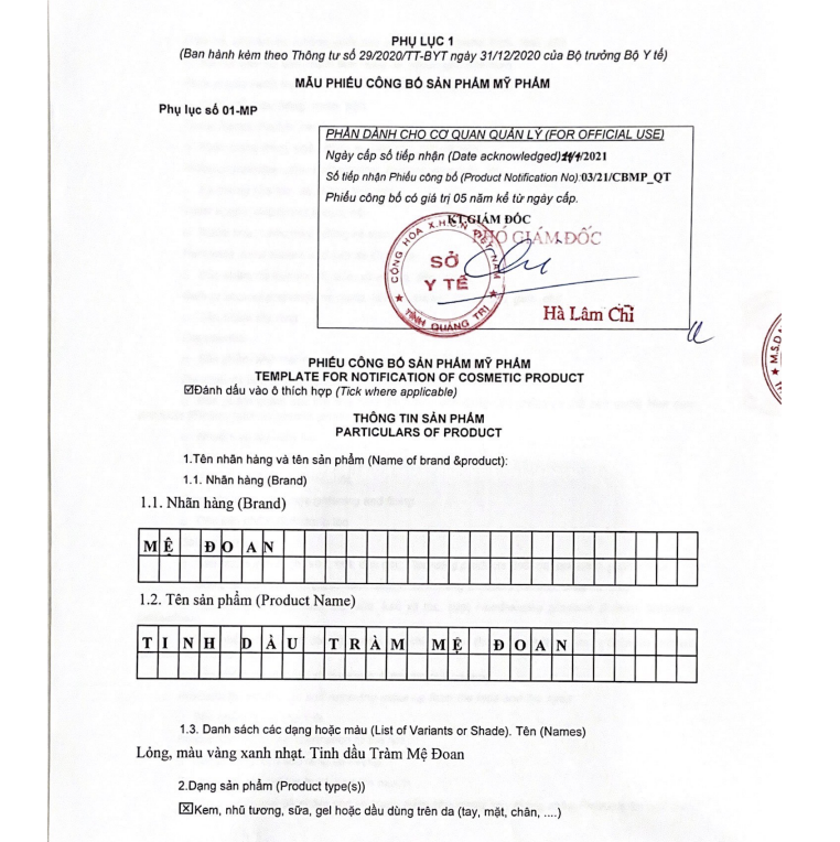 Mô tả 2 Chai tinh dầu tràm nguyên chất Mệ Đoan cho mẹ và bé 50ml - OCOP - FDA - ISO 9001:2015 - 2