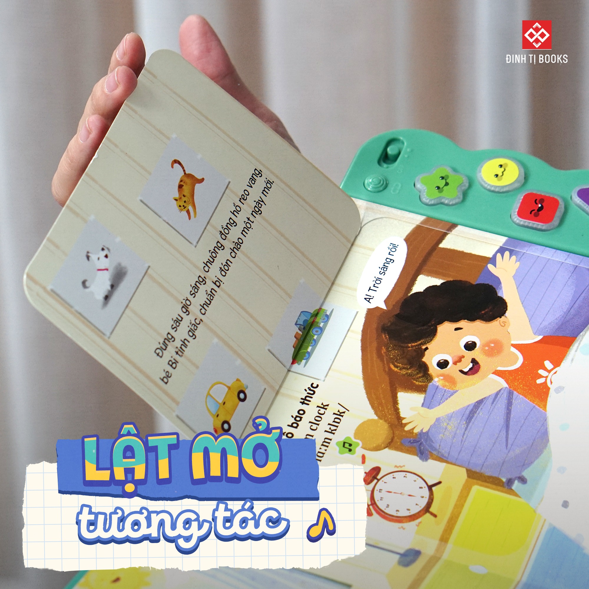 Mô tả Sách âm thanh - Chủ đề động vật, thiên nhiên, cổ tích - Đa tương tác âm thanh, lật mở cho trẻ 0 - 6 tuổi - Đinh Tị Books - 3