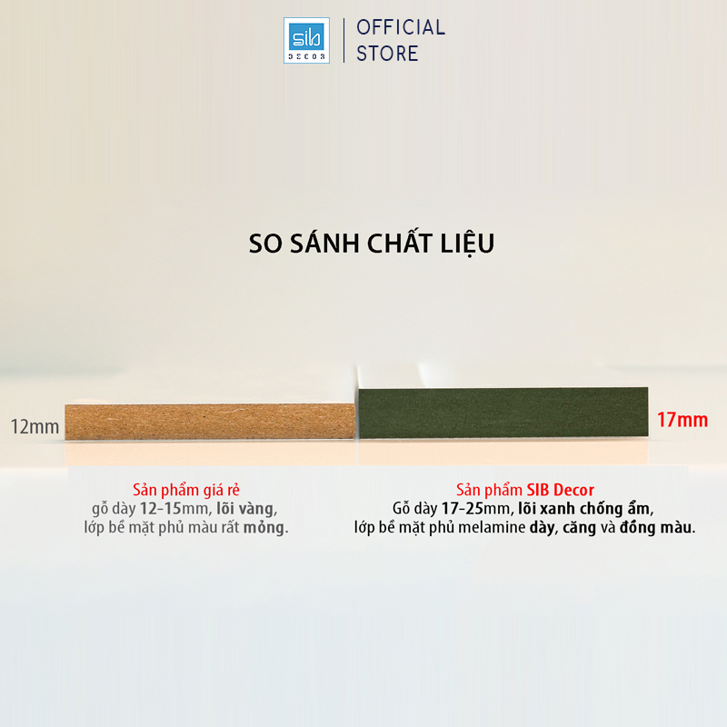 Kệ sách SIB Decor màu vân gỗ