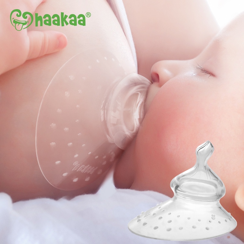 Mô tả Núm Trợ Ti Chỉnh Nha Cho bé Bú Haakaa. Bộ 1 Chiếc Đế Tròn Hoặc Đế Tam Giác. - 1