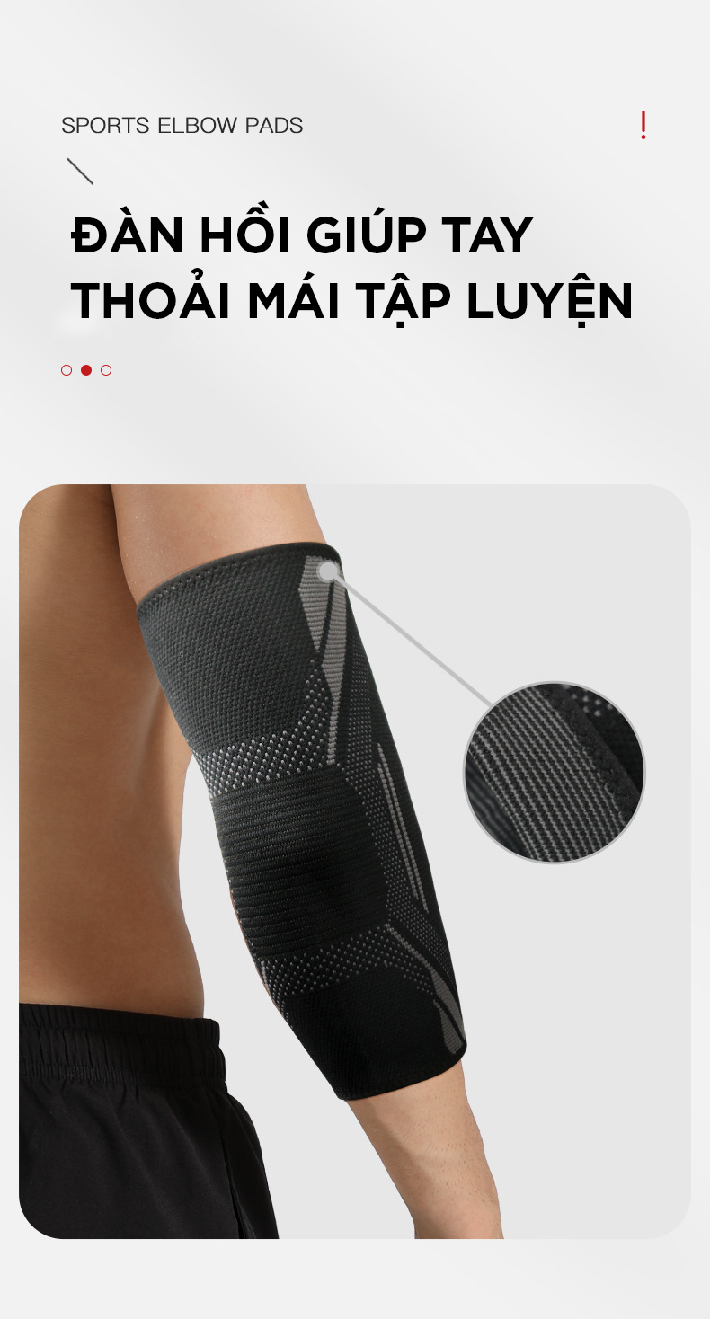 Mô tả Bắng Quấn Bảo Vệ Khủy Tay Chính Hãng Bảo Vệ Khủy Tay Tập Gym Thoáng Khí Đàn Hồi Cao Cleacco HS083  Boro Sport - 6