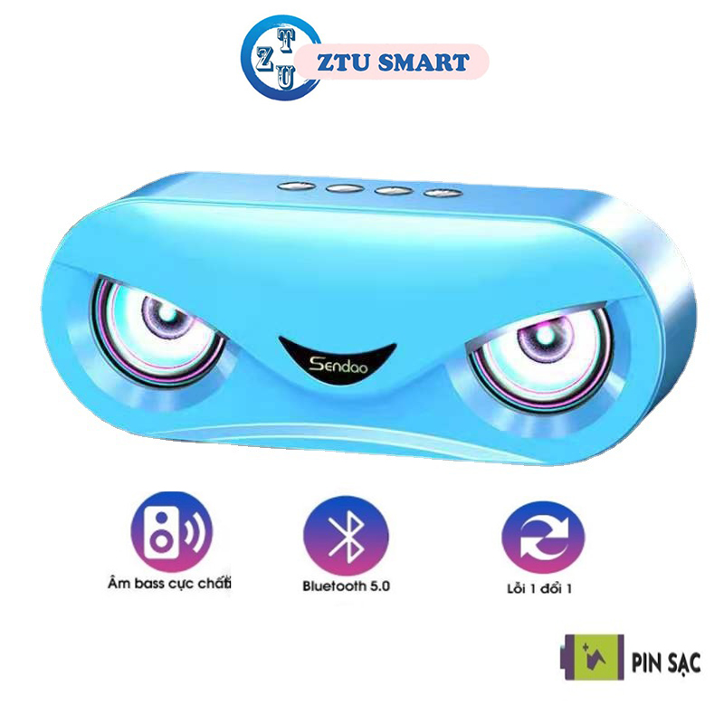 Mô tả Loa bluetooth không dây ZTU SMART M06 âm thanh nổi và âm trầm mạnh mẽ hỗ trợ thẻ nhớ Micro SD AUX USB, Sạc điện tiện ích - 2