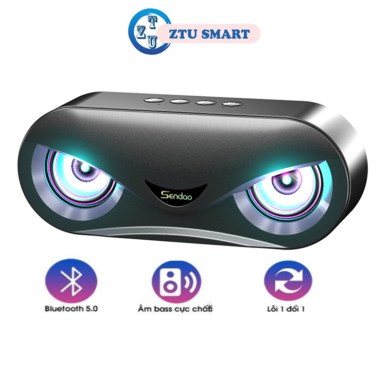 Mô tả Loa bluetooth không dây ZTU SMART M06 âm thanh nổi, Đèn Led mắt cú siêu đẹp.Hỗ trợ sạc điện tiện lợi - 1