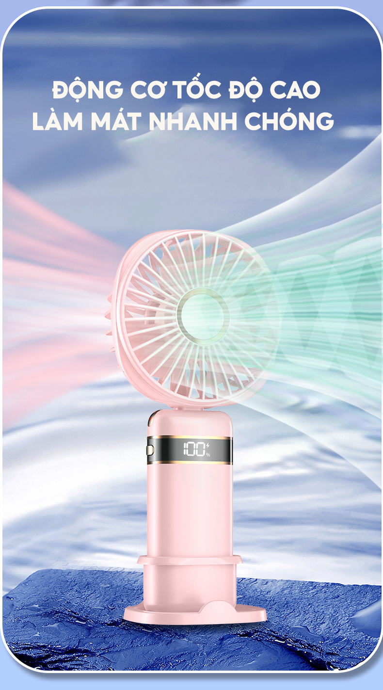 Cổng sạc Type-C quạt HOKU