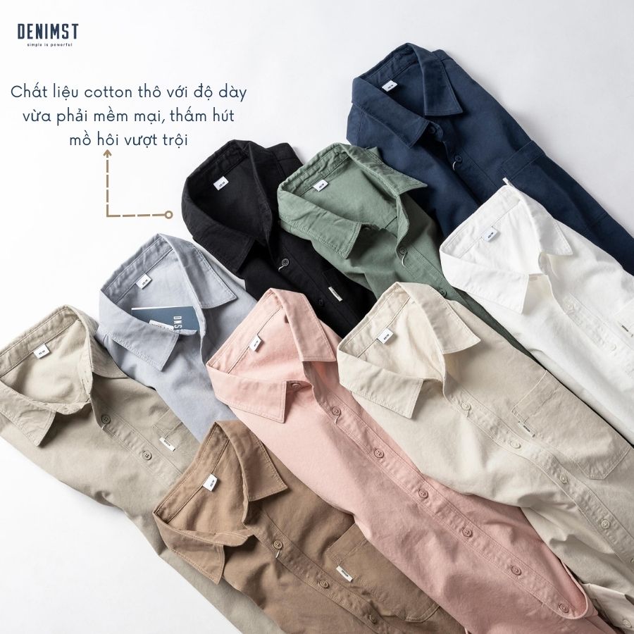 Mô tả Áo Sơ Mi Nam Dài Tay Design, Chất Kaki Cotton DENIMST 2049, Dáng Suông - 2