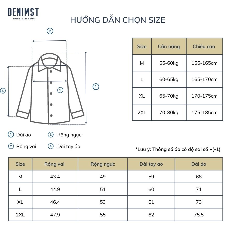 Mô tả Áo Sơ Mi Nam Dài Tay Design, Chất Kaki Cotton DENIMST 2049, Dáng Suông - 12