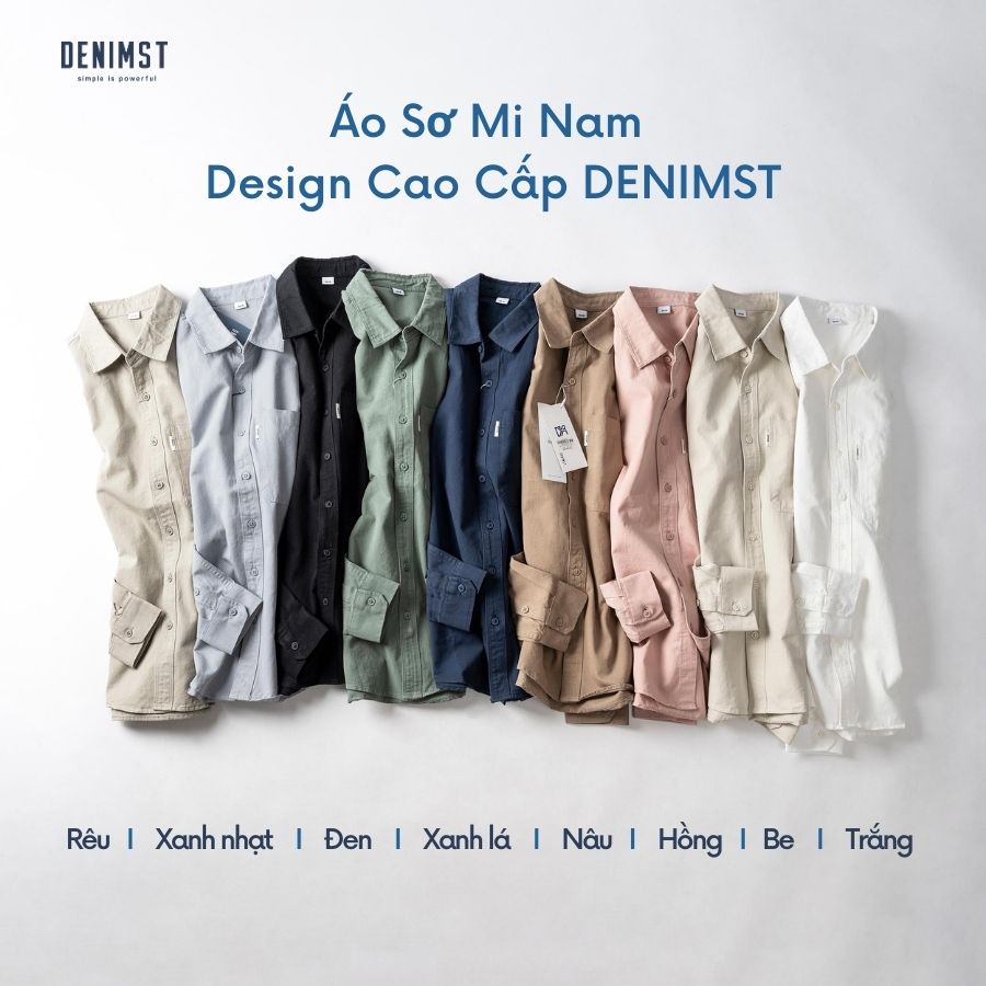 Mô tả Áo Sơ Mi Nam Dài Tay Design, Chất Kaki Cotton DENIMST 2049, Dáng Suông - 1