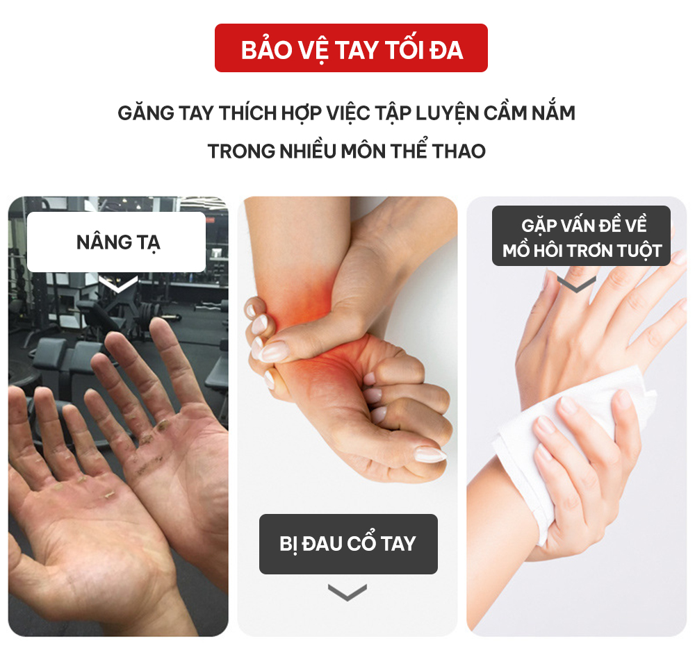 Mô tả Găng tay tập Gym kết hợp quấn cổ tay GoodFit GF207G chống chai tay, bảo vệ cổ tay - 5