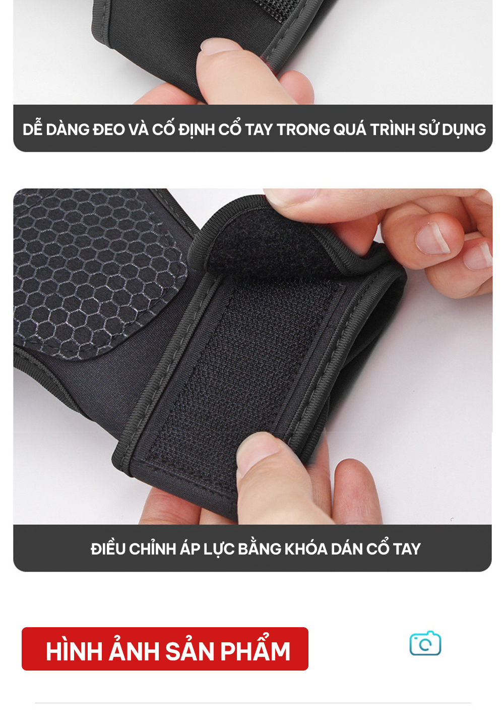 Mô tả Găng tay tập Gym kết hợp quấn cổ tay GoodFit GF207G chống chai tay, bảo vệ cổ tay - 9