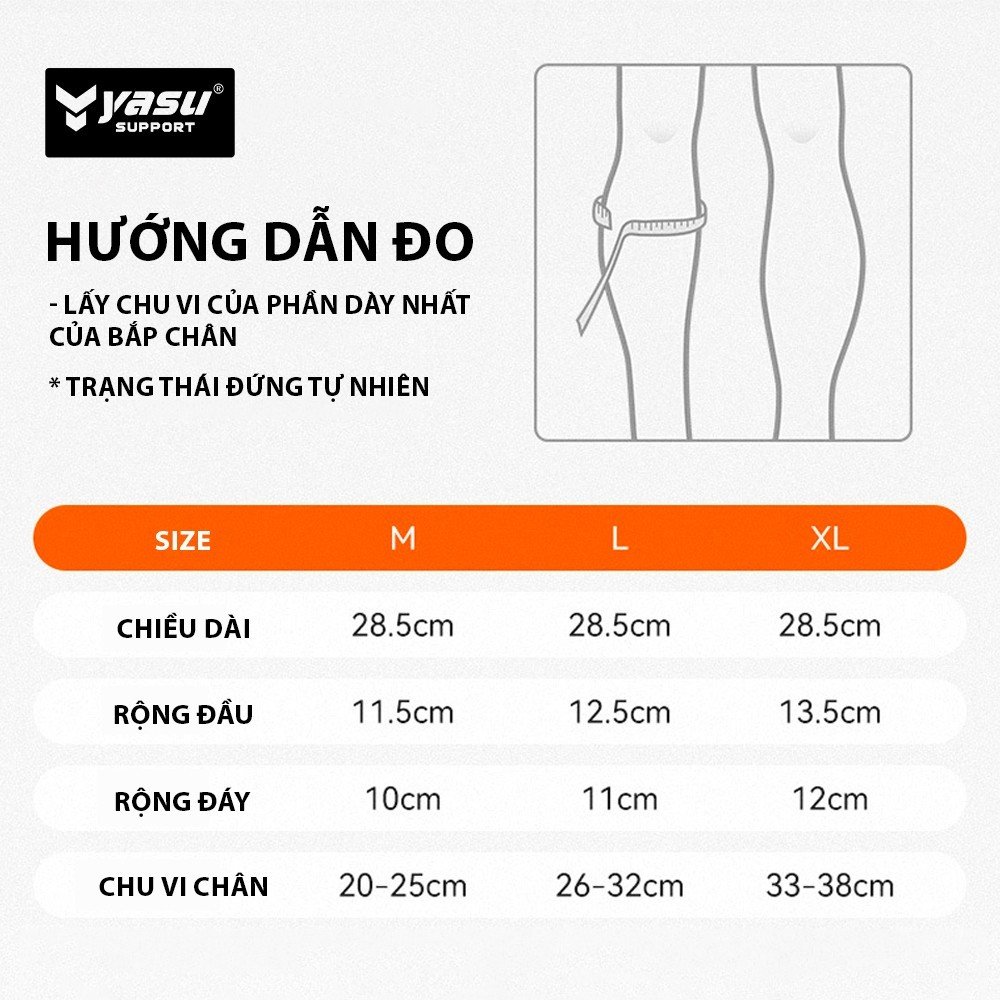 Mô tả Băng bảo vệ bắp chân calf cao cấp Yasu 8701 (1 chiếc) - 4