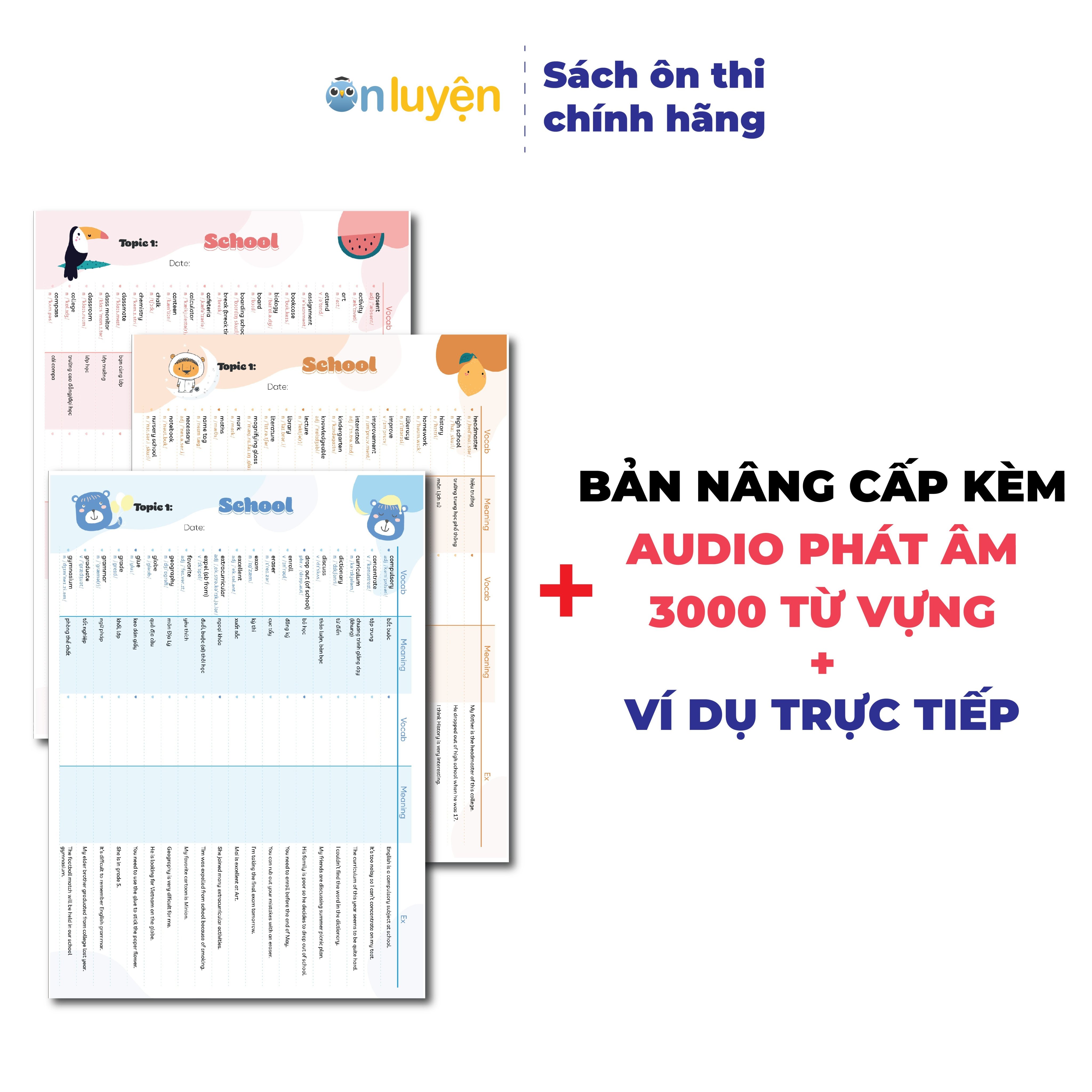 Mô tả Set TAKENOTE 3000 từ vựng Tiếng Anh theo chủ đề thông dụng nhất - Nhà sách Ôn Luyện - 2